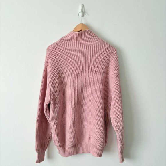 Aritzia Wilfred Montpellier Merino Wool Turtleneck Sweater Pink Size Small - Picture 5 of 7